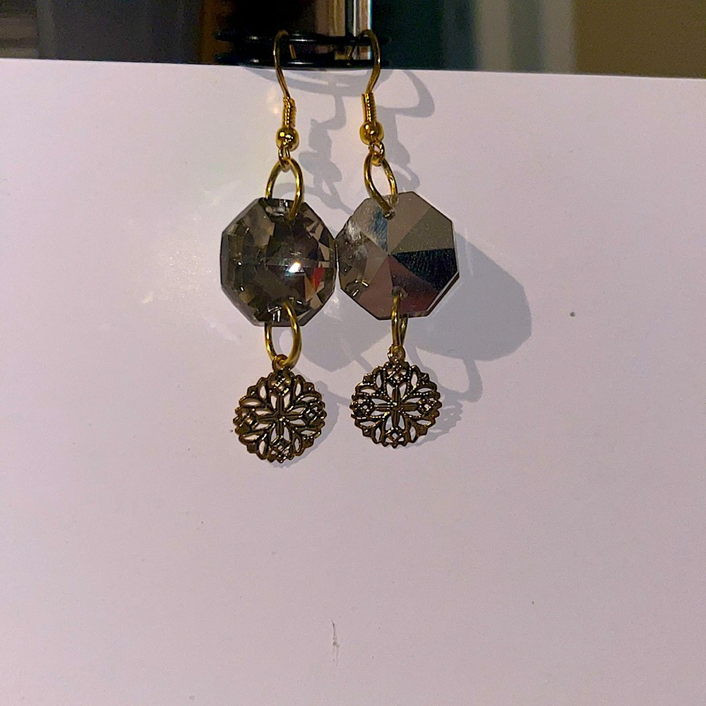 Gold dangly earrings